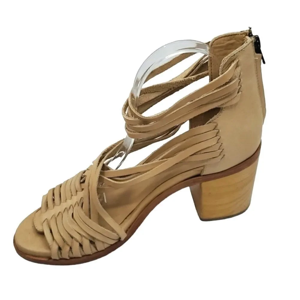 Baske California Hermosa Cross Strap Block Heel Sandal Size 9